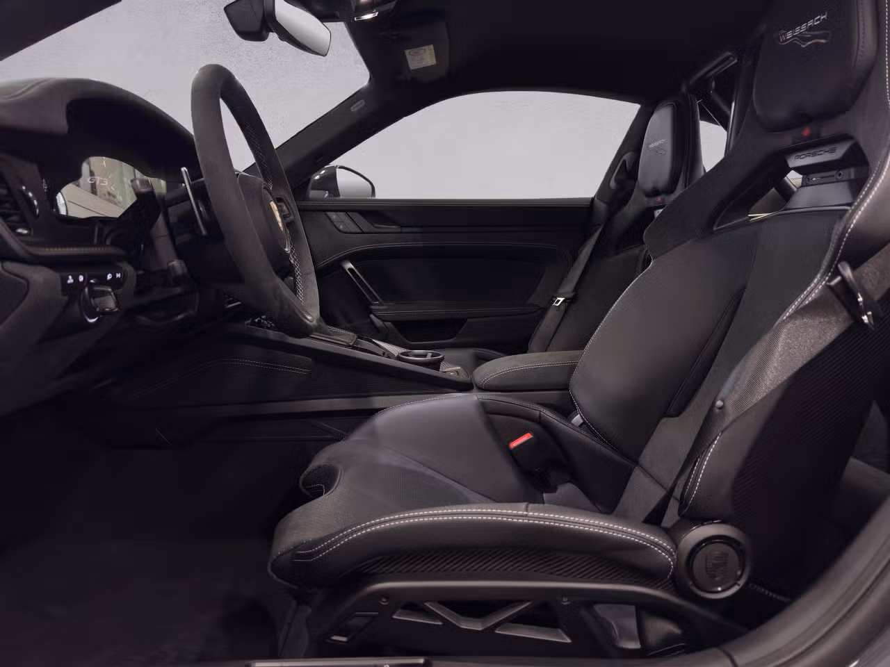 Visualizza 2025 Porsche 911 GT3, Interno, Interni con finiture estese in pelle/Race-Tex di colore nero con argento GT a contrasto, 5 nella galleria